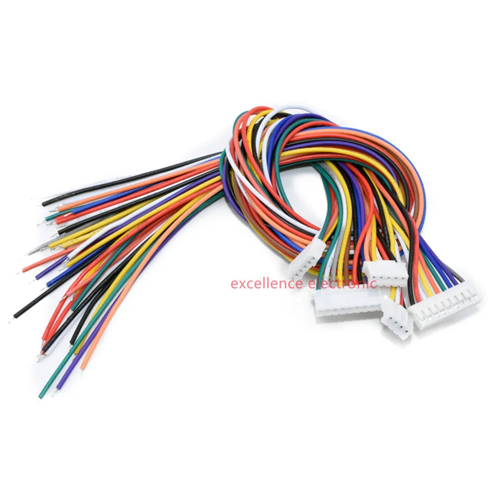 10Sets JST1.25 ZH1.5 PH2.0 XH2.54 Connector Female + Male 2/3/4/5/6/7/8/9/10/12P Plug with Cable 10/20/30cm with Bend PIN 2.54MM Peaceful Pleasures Health and Wellness