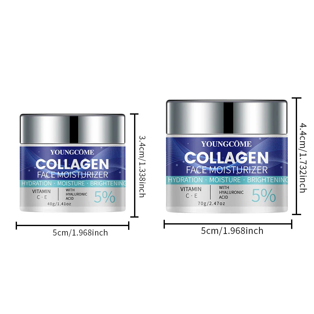 YOUNGCOME Collagen Moisturizer – Vitamin C, E & Hyaluronic Acid
