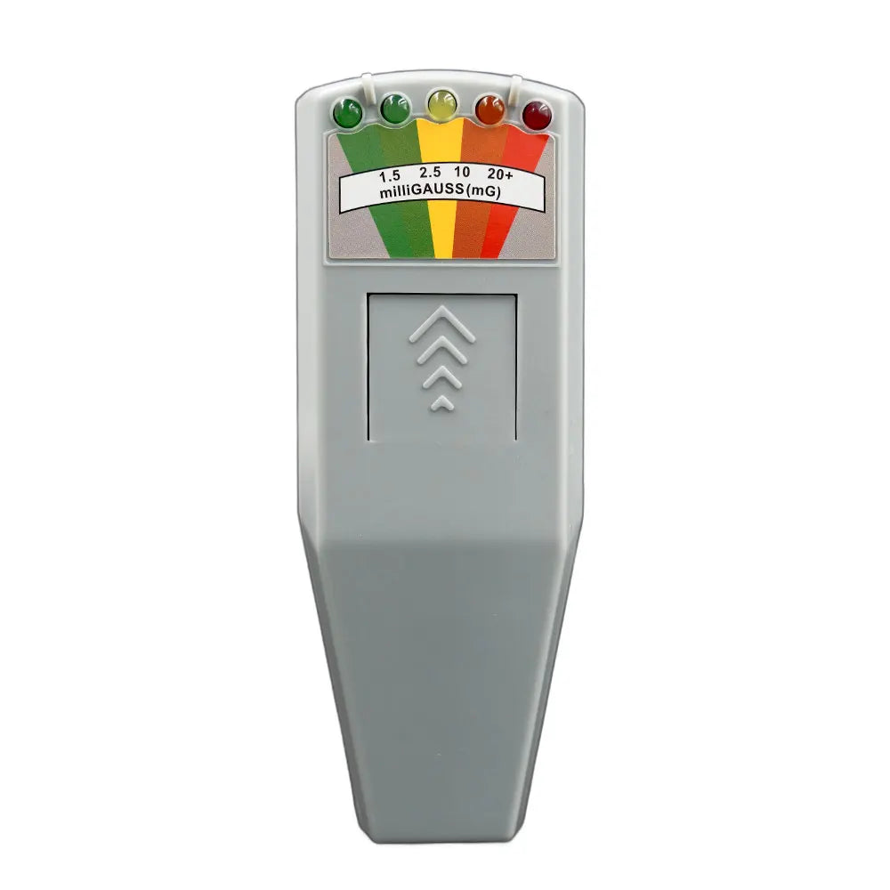 5-LED EMF Meter Magnetic Field Detector Ghost Hunting Paranormal Equipment Tester Portable Counter Professional EMF Meter Tester Peaceful Pleasures Health and Wellness Grey
