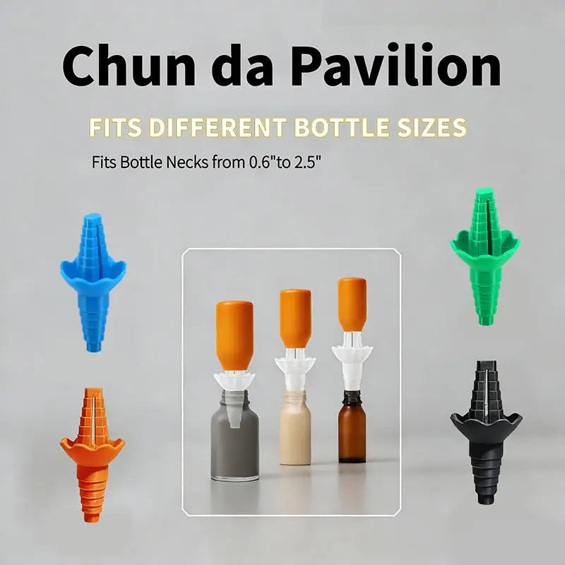Bottle Emptying Transfer Connector Anti‑Spill Liquid Drainage Funnel Refill Dispenser Adapters Cosmetic Bottle Pour Accessories Peaceful Pleasures Health and Wellness