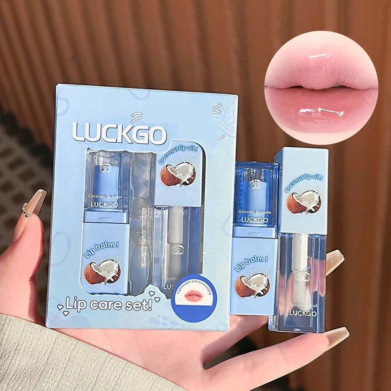 Coconut Lip Care Set – Lip Balm, Lip Oil & Night Treatment
