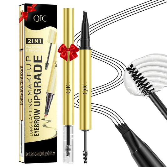 QIC 4-Tip Waterproof Liquid Eyebrow Pen – 5 Colors Liquid Eyebrow Pen Oasis Select