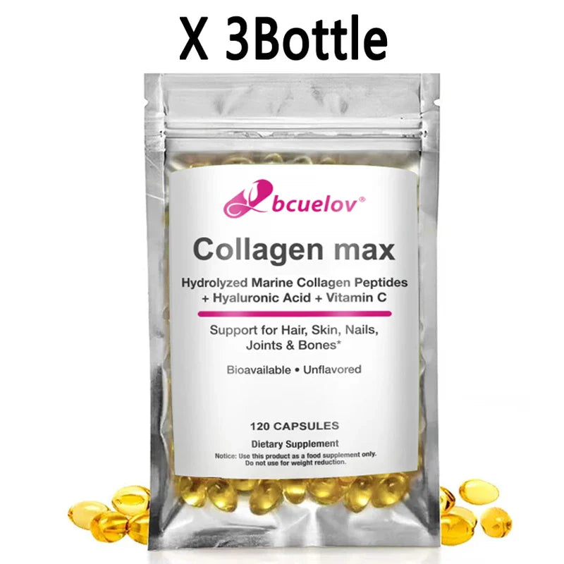 Marine Collagen Peptides with Hyaluronic Acid & Vitamin C – 60ct