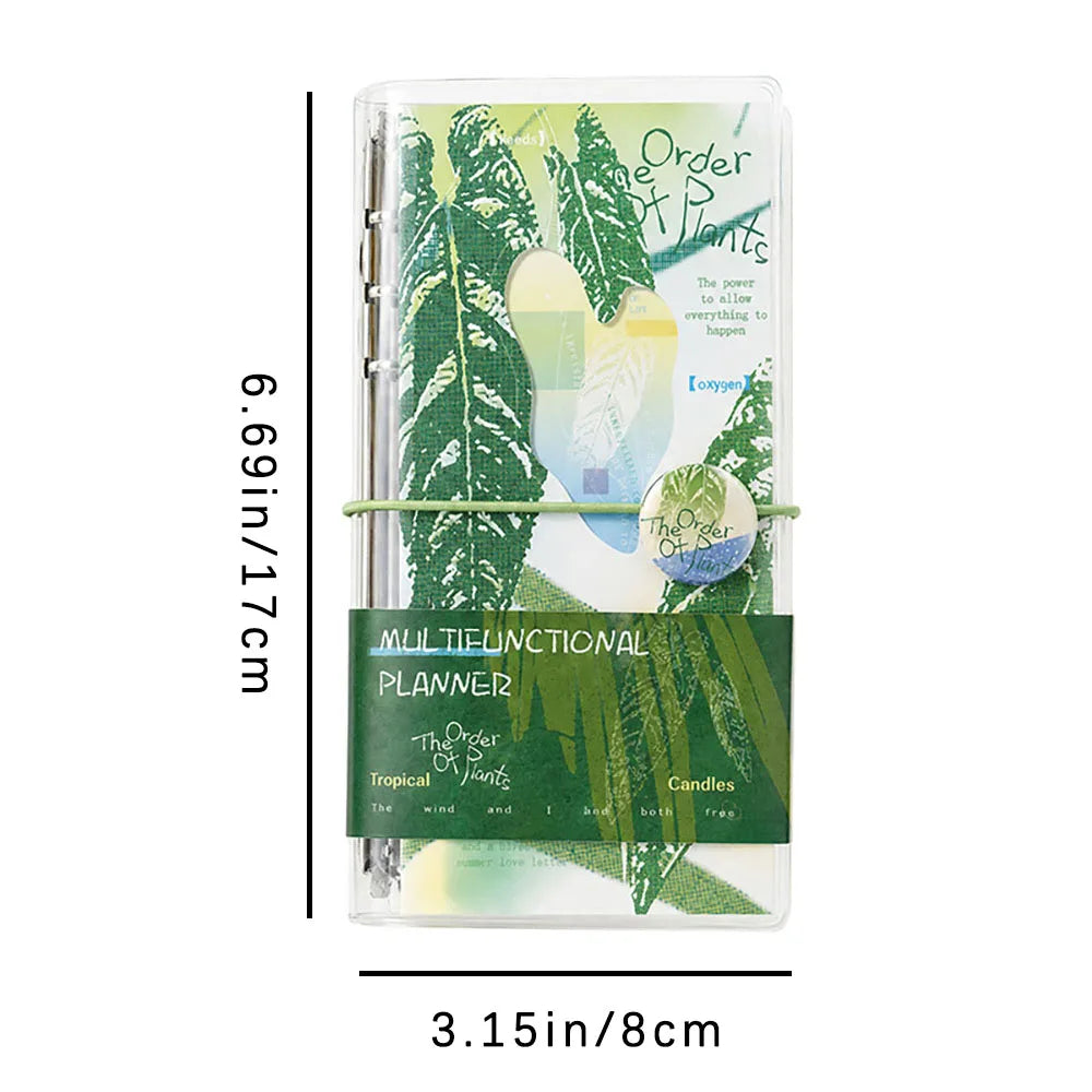 Handbook Multifunctional Loose Leaf Plan Including Stickers Straps