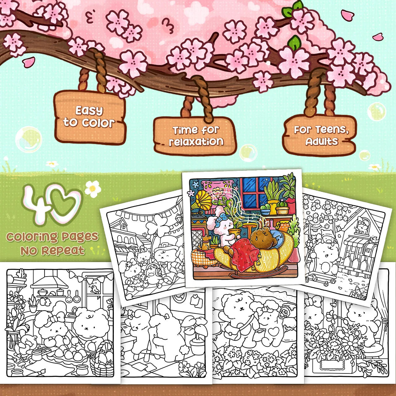 Adult Coloring Book Valentine Christmas Birthday Idea Drawing