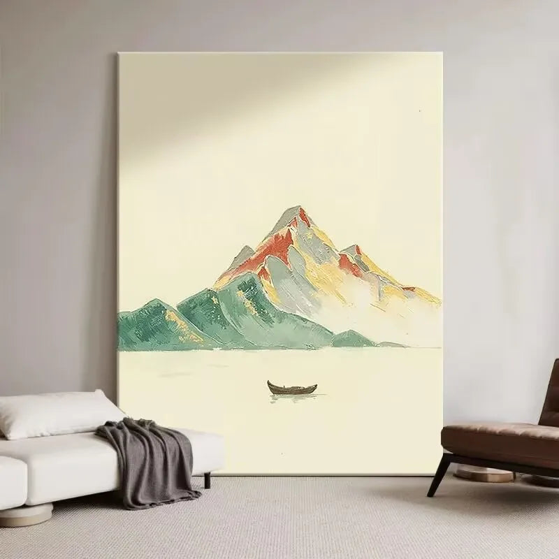 Mondern Abstract Gold Color Montains Picture For Home Wall Decor Handmade Oil Painting On Canvas Mural For Living Room Bedroom Peaceful Pleasures Health and Wellness