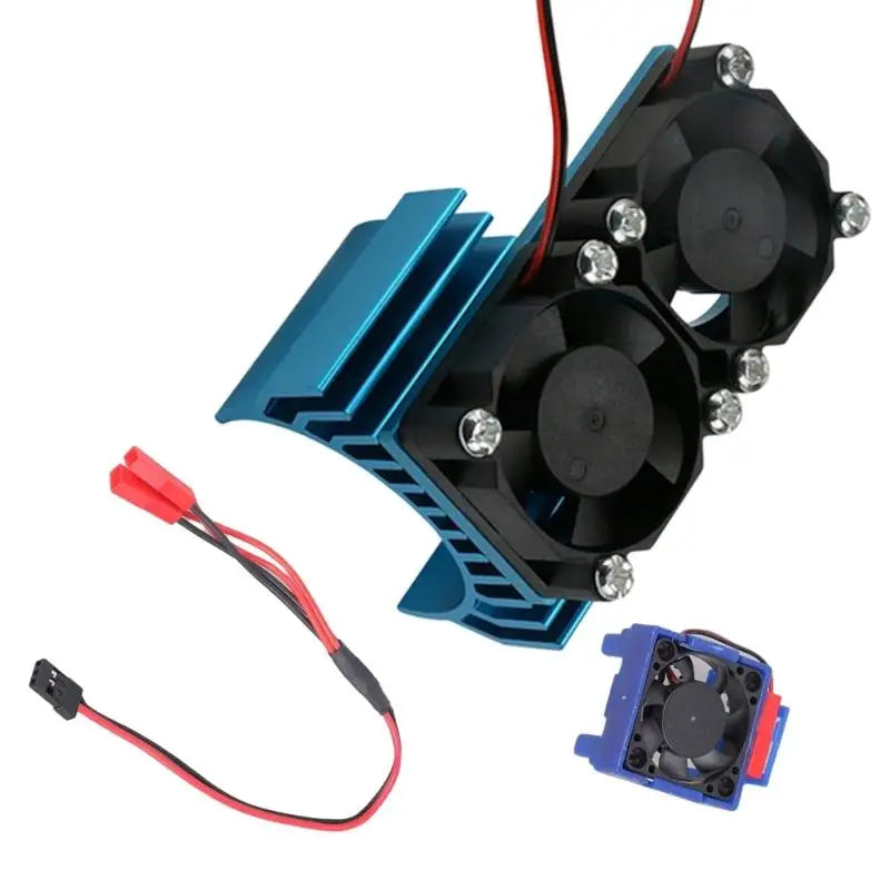RC Car Aluminum Double Fan Cooling System 2000RPM | 1/10 Scale