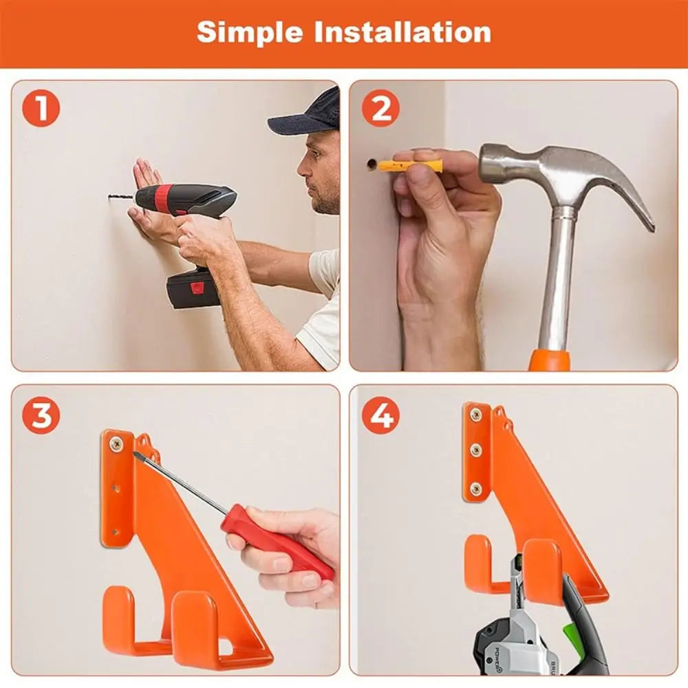 Heavy Duty Metal Chainsaw Wall Mount Hanger | Garage Storage