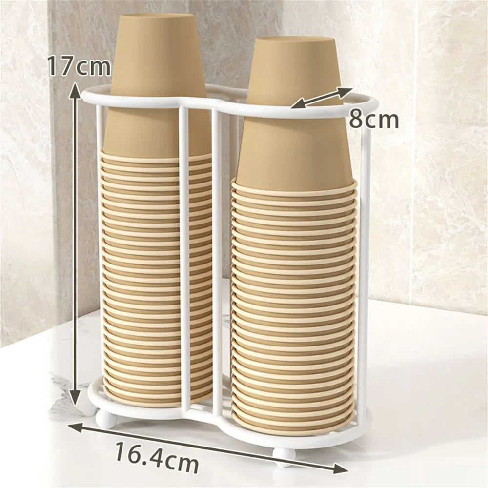 Metal Disposable Cup Dispenser Rack | Rust-Proof Organizer