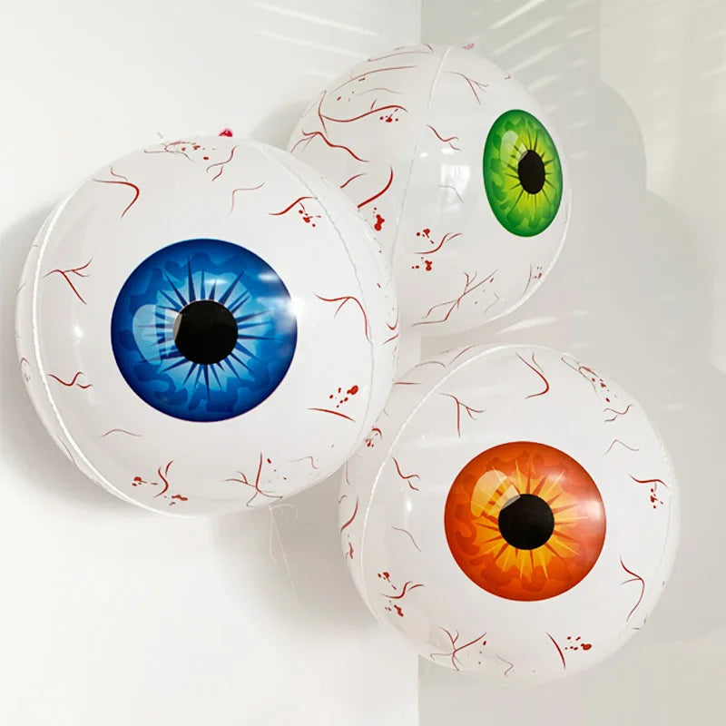 55CM/22Inch Halloween decoration balloon horror 4D inflatable eyeball Halloween theme eyeball party home decoration horror props Peaceful Pleasures Health and Wellness