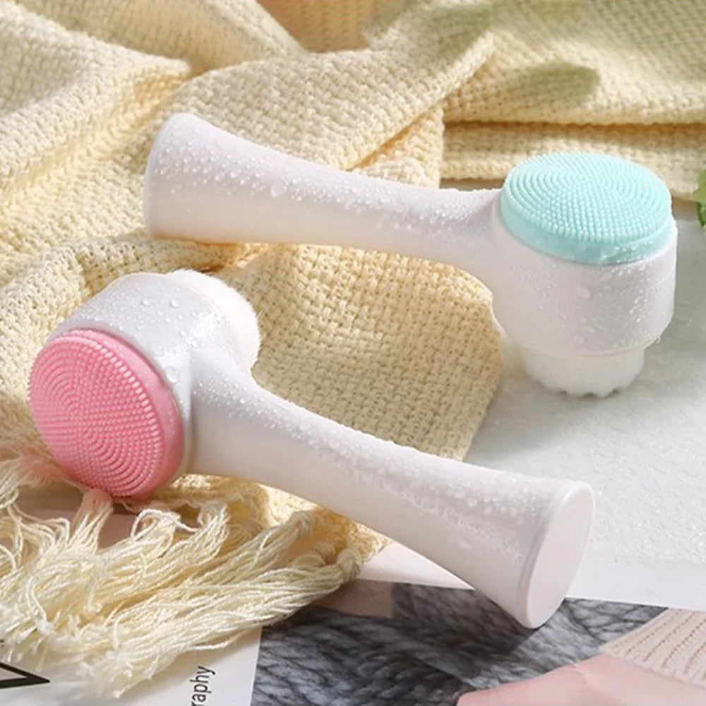 3D Double-Sided Silicone Face Cleansing Brush – Deep Pore Clean