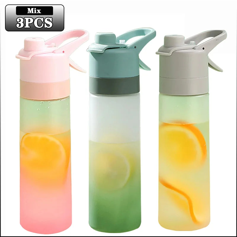650ml Mist Spray Water Bottle with Straw – BPA-Free Reusable