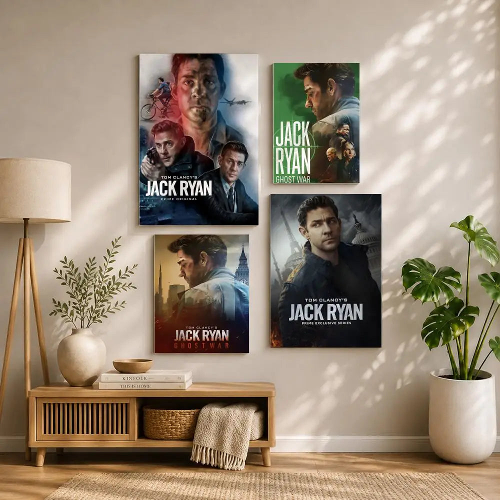 Movie-Tom Clancy's Jack Ryan: Ghost War Poster HD Self Adhesive Waterproof Wall Art Ideal for Home Office Dorm Bedroom GreatGift Peaceful Pleasures Health and Wellness