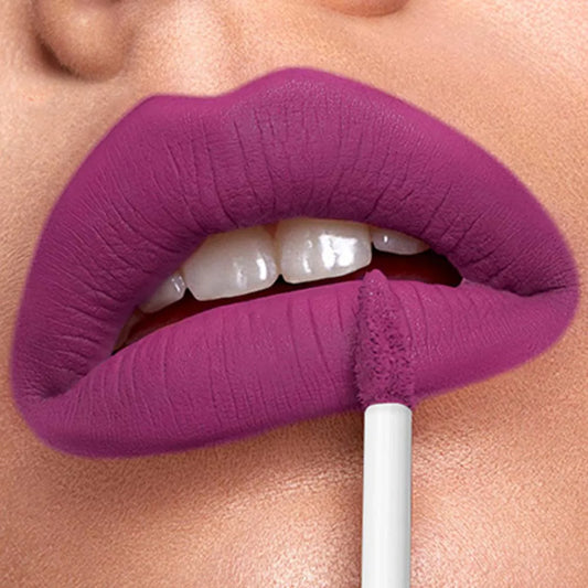 DUNUF Matte Velvet Liquid Lipstick – Long-Lasting Purple Lip Gloss Matte Liquid Lipstick Peaceful Pleasures Health and Wellness