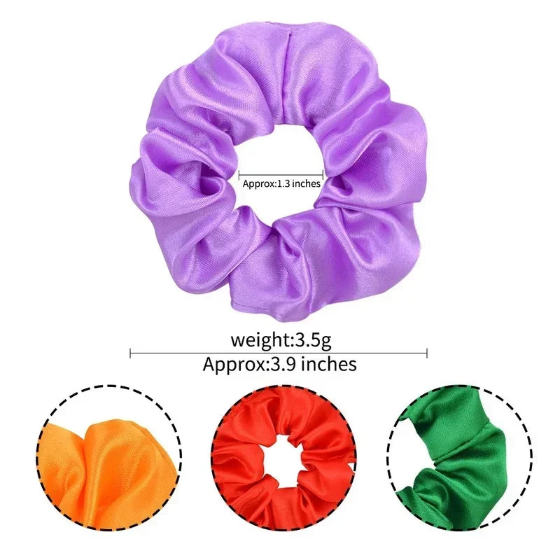 30-Pack Silk Scrunchies – Multicolor Elastic Hair Bands for Women Hair Scrunchie Set Peaceful Pleasures Health and Wellness