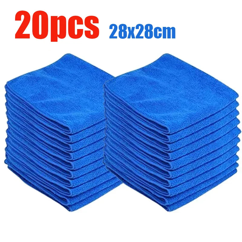 Microfiber Car Wash Cleaning Cloths 10/20 Pack – 28x28cm