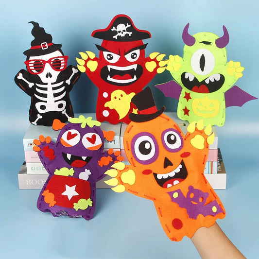 Halloween Hand Puppet Kids Children Toddlers Gifts Cartoon Skeleton Peaceful Pleasures Health and Wellness