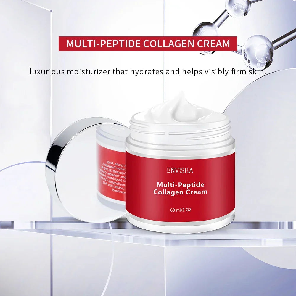 ENVISHA Multi-Peptide Collagen Face Cream – Anti-Aging, 60ml Peaceful Pleasures Health and Wellness