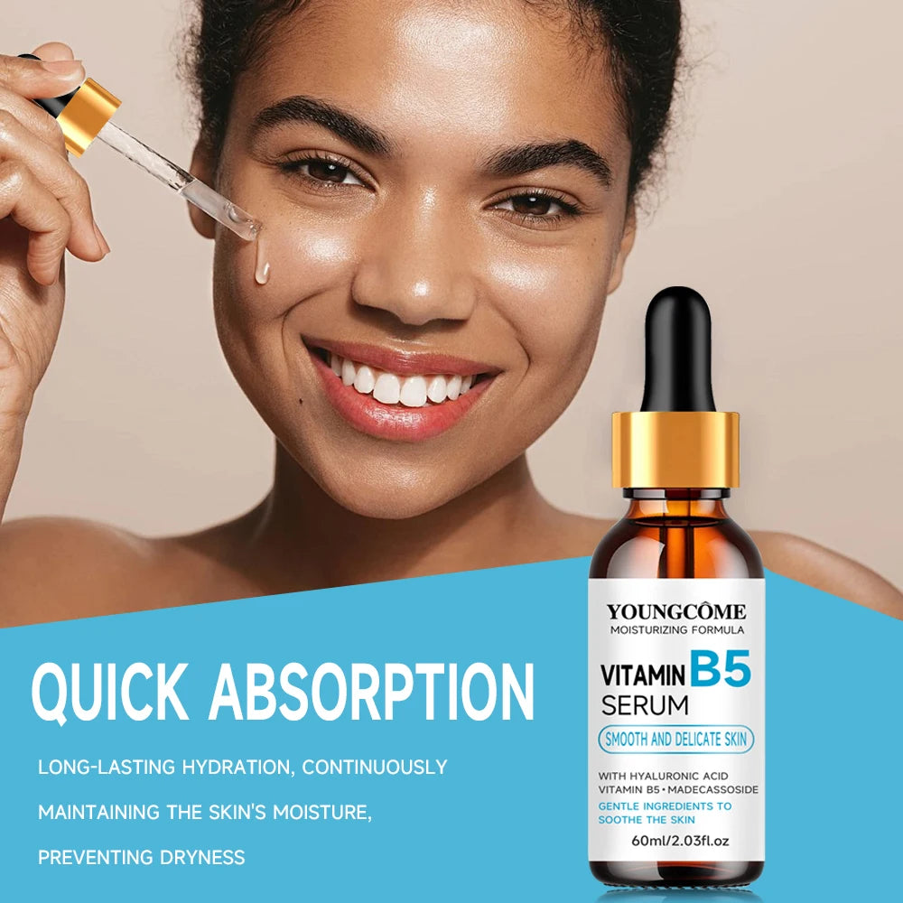 Vitamin B5 Serum for Face - Hyaluronic Acid & Centella Asiatica Extract | Hydrating, Soothing & Skin-Smoothing Facial Essence Peaceful Pleasures Health and Wellness