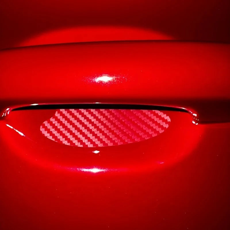 Car Door Handle Scratch Resistant Sticker Carbon Fiber Texture