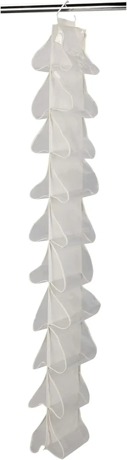 20-Pocket Canvas Shoe Organizer - Hanging Closet Storage Peaceful Pleasures Health and Wellness United States