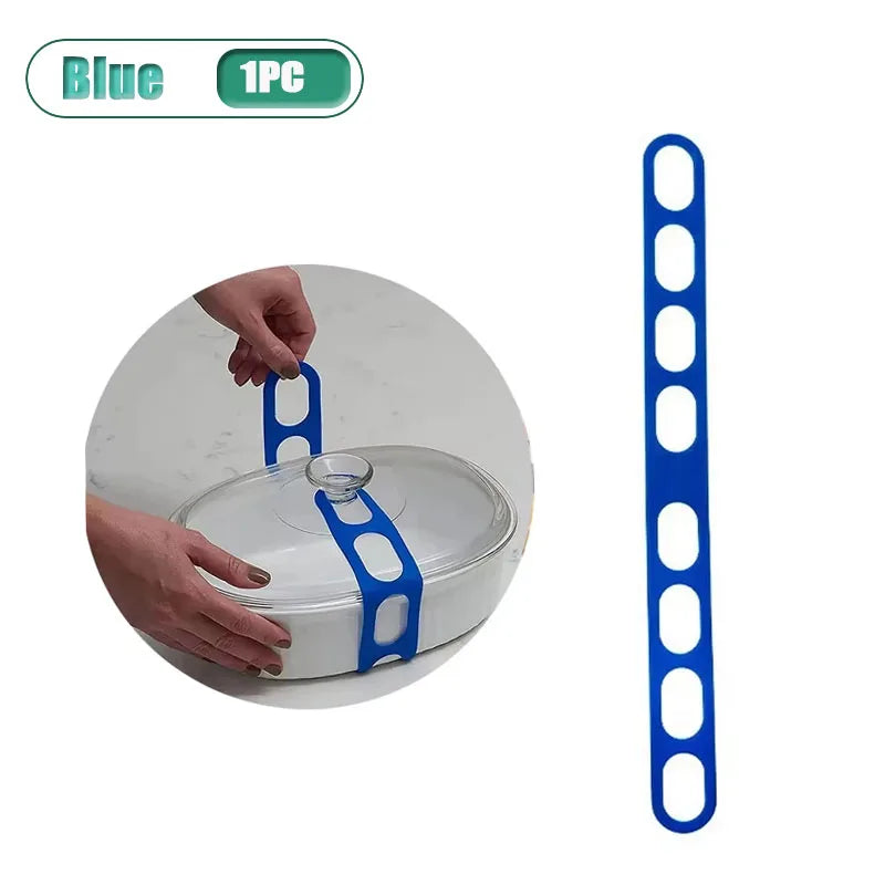 Silicone Lid Strap – Reusable Elastic Band for Pots & Containers