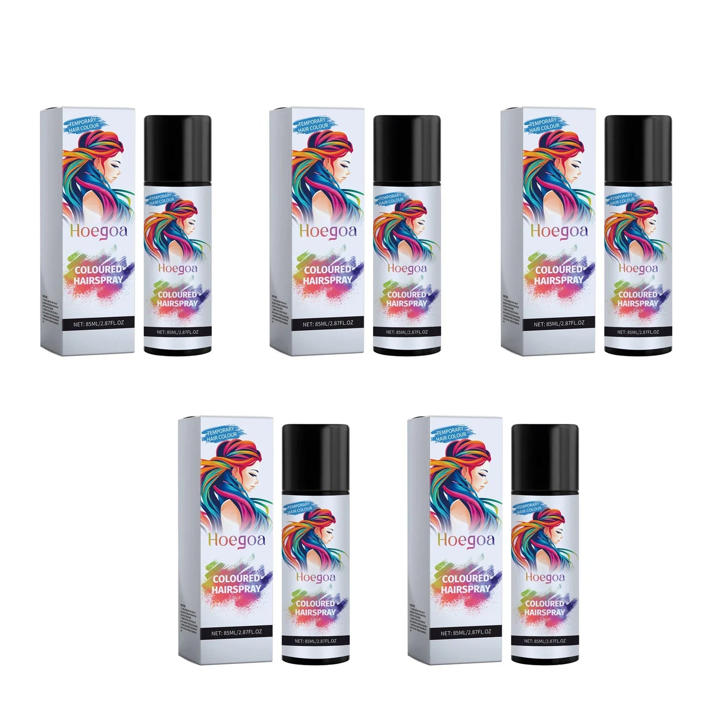 HOEGOA Temporary Black Hair Dye Spray – Cover Grey Hair