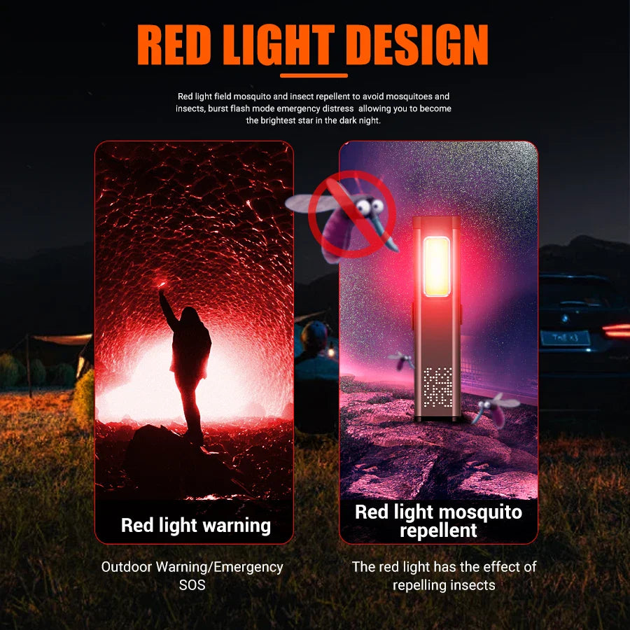 ZHIYU Rechargeable Pocket Flashlight 800LM COB 6 Modes USB-C