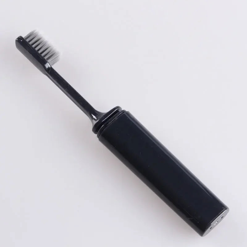 Travel Toothbrush Portable Folding Training Toothbrushes Mini Tooth Brush Adult Family Outdoor Camping Use Peaceful Pleasures Health and Wellness black