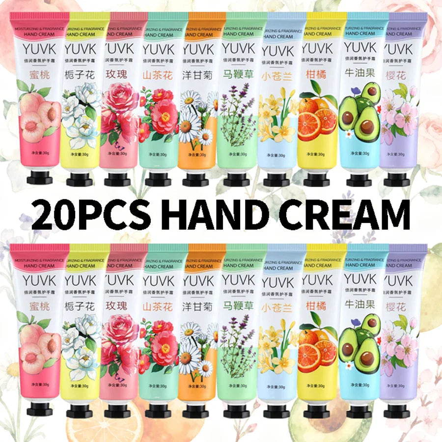 20pc Fruit & Flower Hand Cream Gift Set – Deep Moisturizing