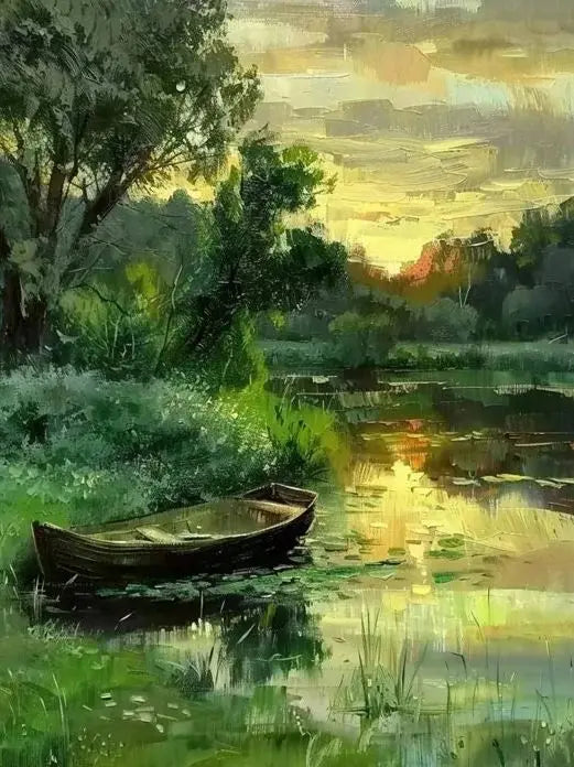 Landscape Art Posters Canvas Printing, Colorful Fashion Trend Wall Art for Rural Villas & Home Decor, Natural Aesthetic Canvas Peaceful Pleasures Health and Wellness 4 40x60cm Unframed