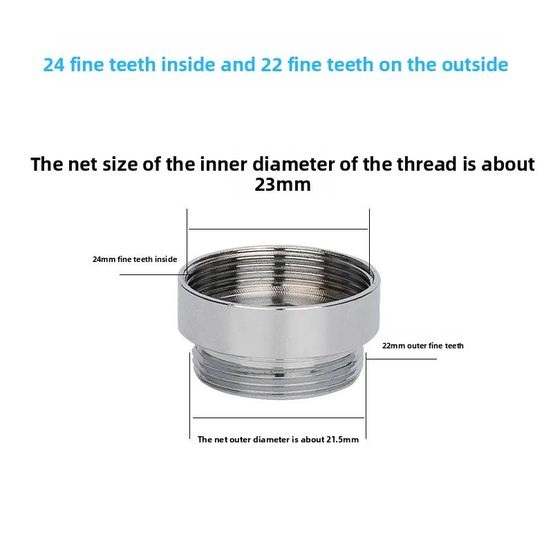 Faucet Thread Adapter 16–32mm Internal & External Fine Tooth