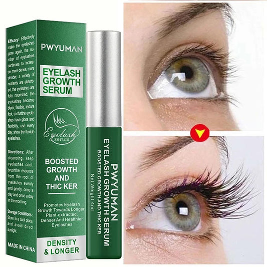 Fast Eyelash Growth Serum 7 Days Natural Eyelash Enhancer Longer Fuller Thicker Curling Lash Treatment Makeup Eye Care Products Peaceful Pleasures Health and Wellness