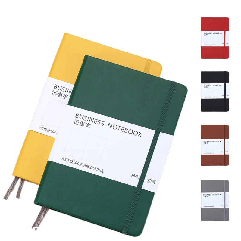 A5 Notebook 192 Pages Classic Journal Dotted Paper Hard Cover