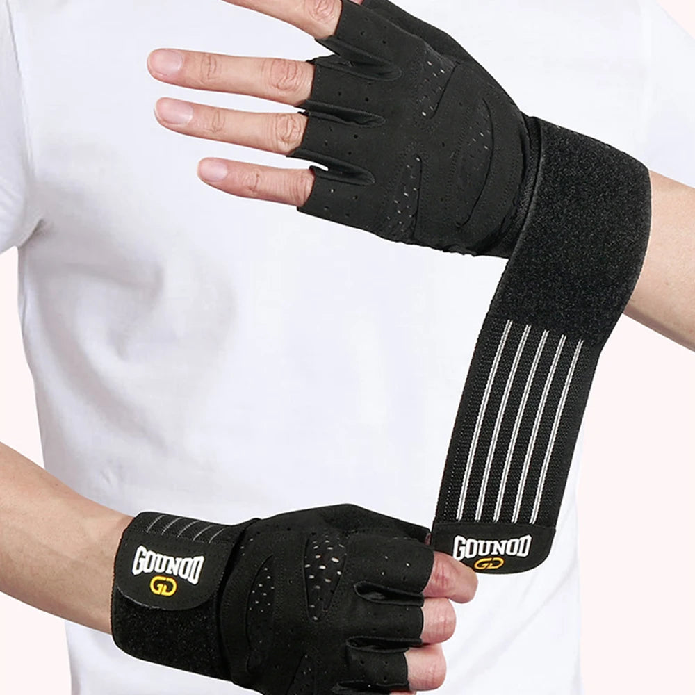 Padded Workout Gloves with Wrist Wraps – Men & Women Weight Lifting Gloves Peaceful Pleasures Health and Wellness