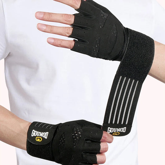 Padded Workout Gloves with Wrist Wraps – Men & Women Weight Lifting Gloves Peaceful Pleasures Health and Wellness