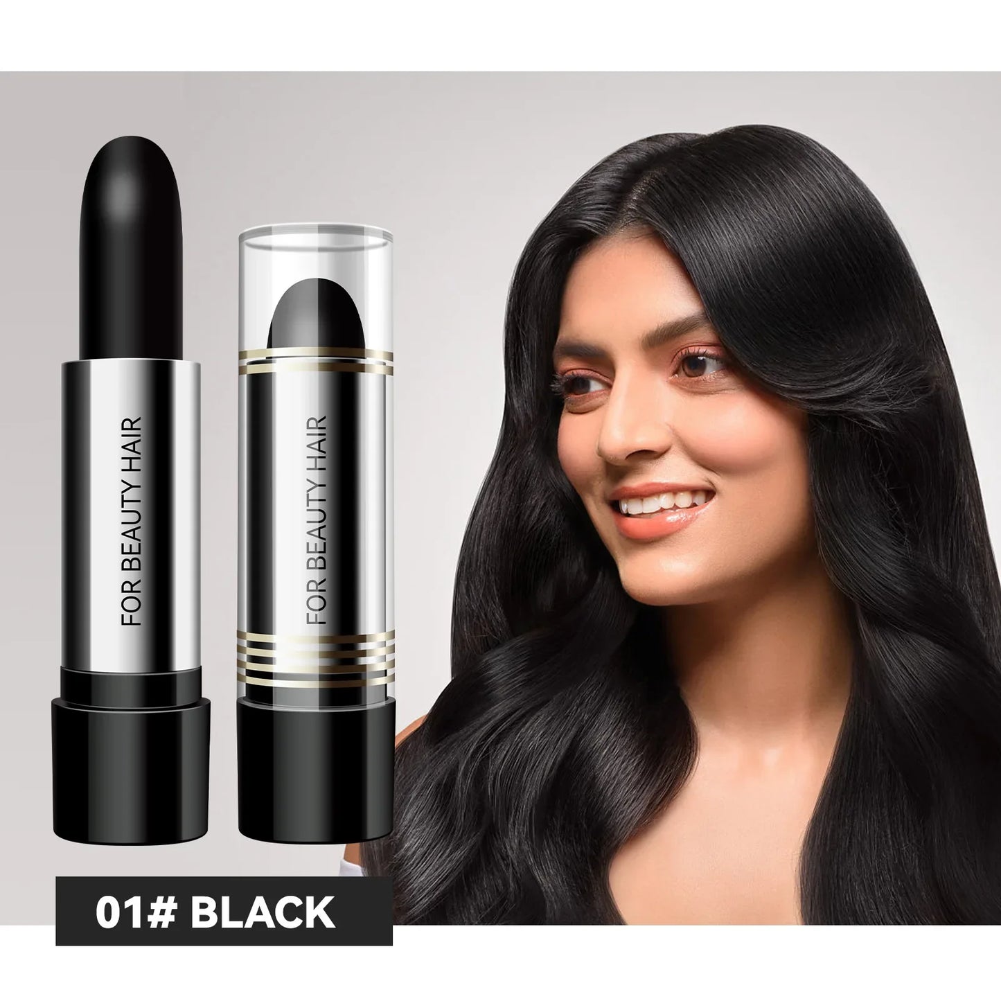 MLSMILE Black Hair Color Stick – Instant Gray Coverage Touch-Up Pen