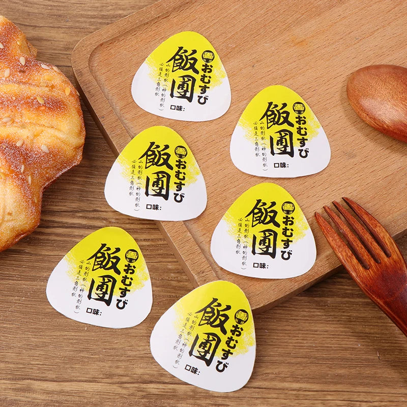 20 Pcs Onigiri Rice Ball Bag Sealing Stickers | Bento Sushi