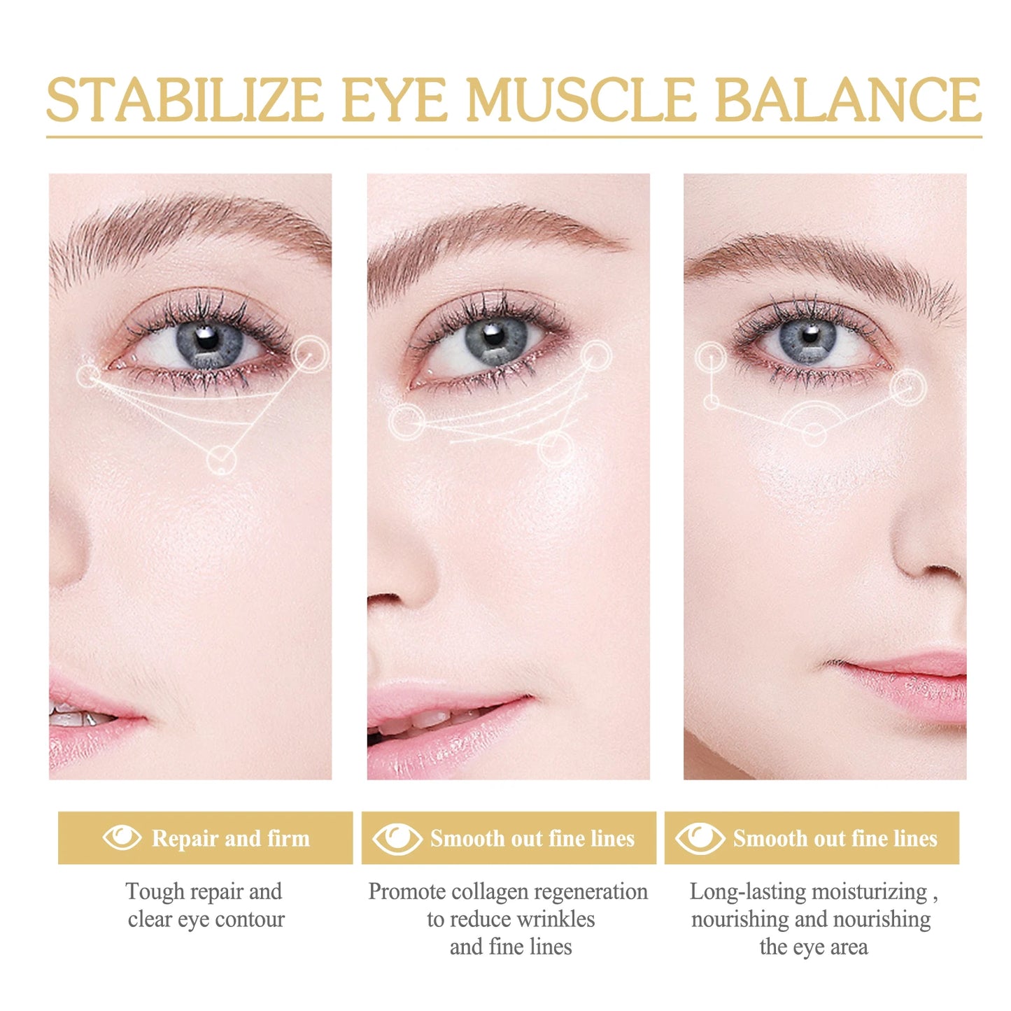 24k Golden Collagen Eye Mask Relieve Dull Skin Repair Barrier Improve Sebum Secretion Tone Moisturizing Brightening Eye Patches Peaceful Pleasures Health and Wellness