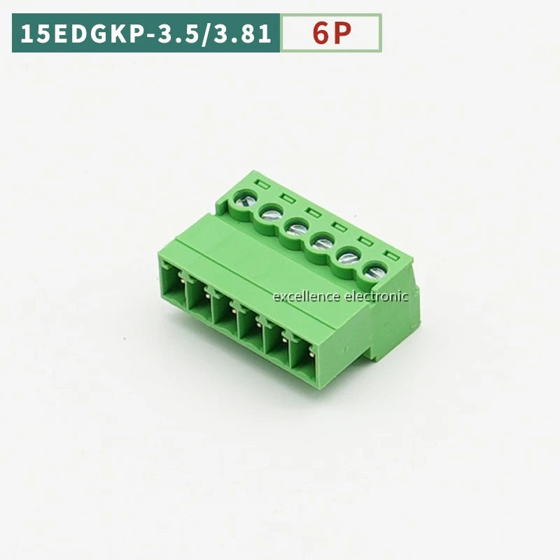 10PCS 15EDGKP 3.81mm/3.5mm Welding Free Aerial Docking Plug-in Terminal Block Female Socket 2P 3P 4P-12P 3.5/3.81 Pitch Peaceful Pleasures Health and Wellness 6P 3.5mm