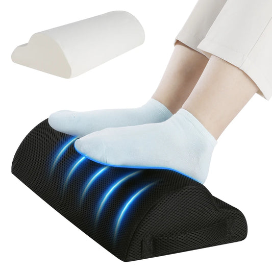 Memory Foam Under-Desk Footrest for Office & Gaming Memory Foam Footrest Peaceful Pleasures Health and Wellness