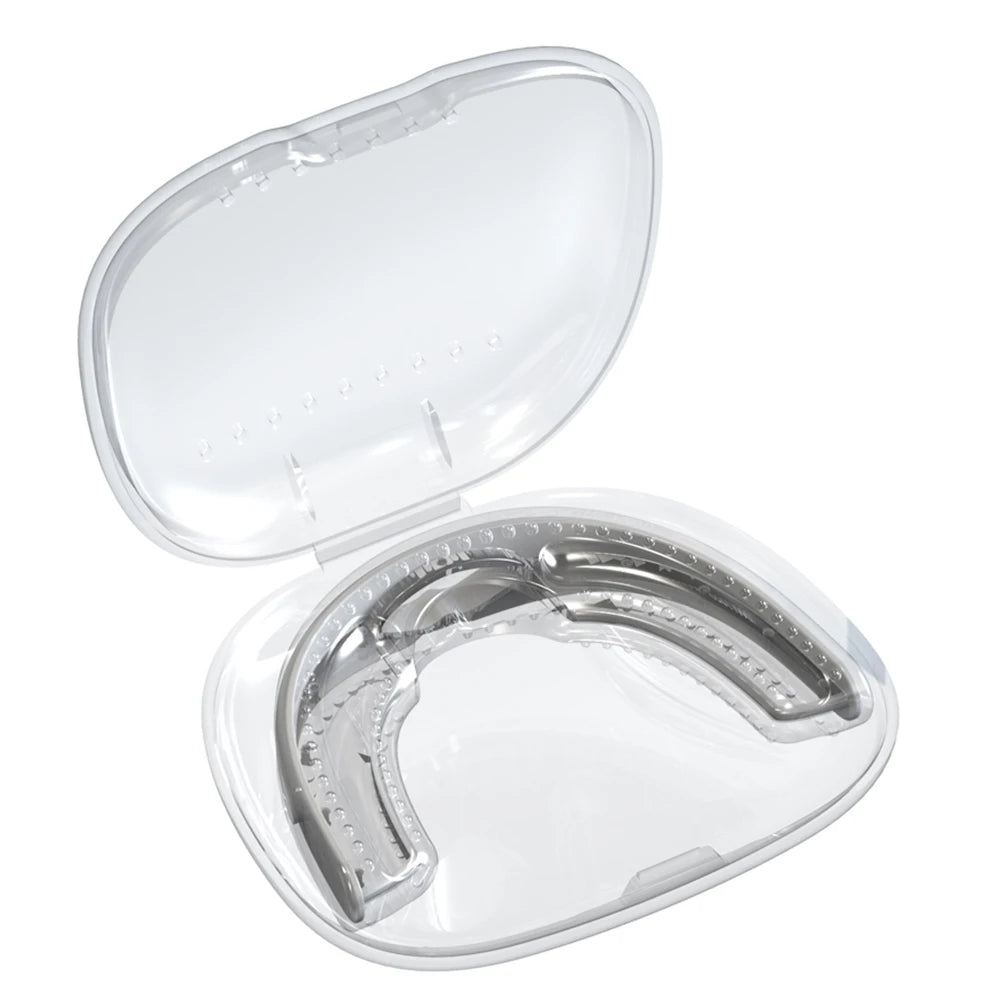 Adjustable Anti-Snoring Mouth Guard Mouthpiece Sleeping Devices Bruxism Snoring Stopper Improve Sleep Mouthpiece Peaceful Pleasures Health and Wellness White
