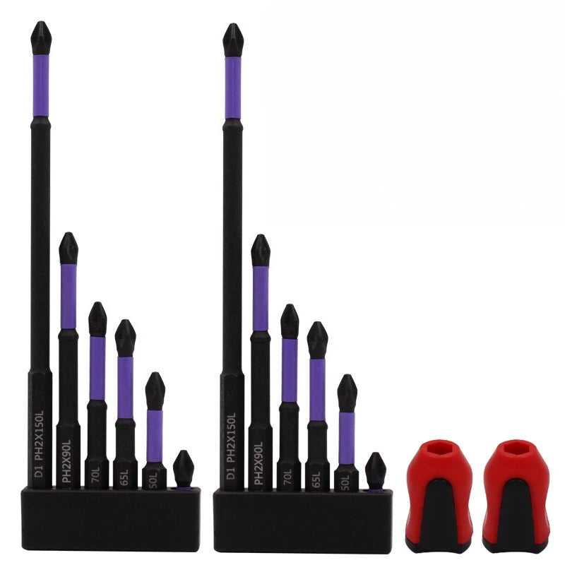 Anti Slip and Shockproof Magnetic Screwdriver Hexagonal Shank Drill Bit Suitable for Power Tools and Maintenance Peaceful Pleasures Health and Wellness 12pc Set