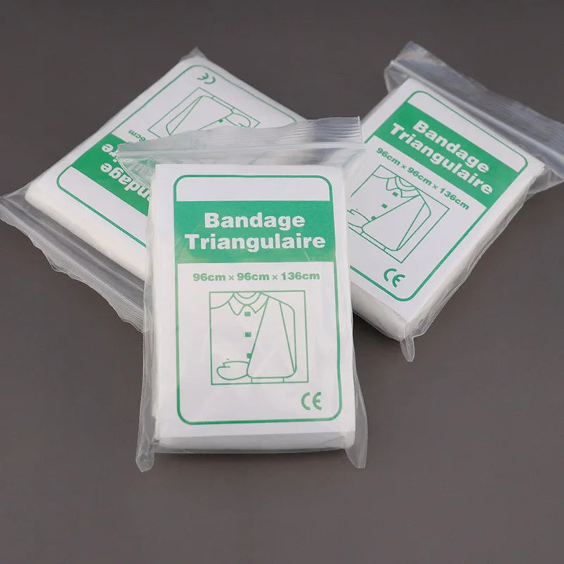 Outdoor Emergency Self-rescue Survival Triangular Bandage Bandaging Bandage Hemostatic Non-woven Fabric 96x96x136cm Peaceful Pleasures Health and Wellness