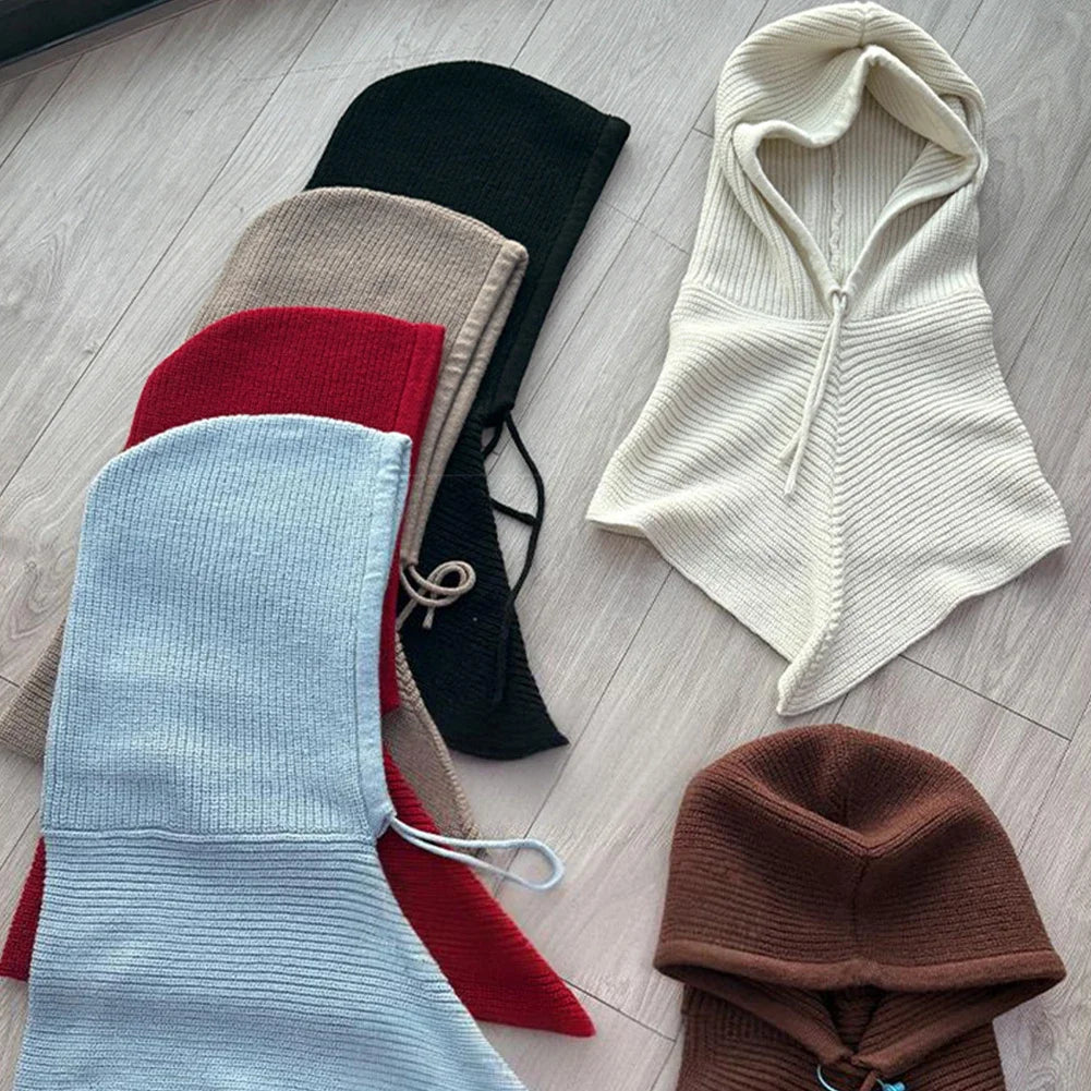 Women's Winter Knit Balaclava Hat Scarf & Neck Warmer Beanie