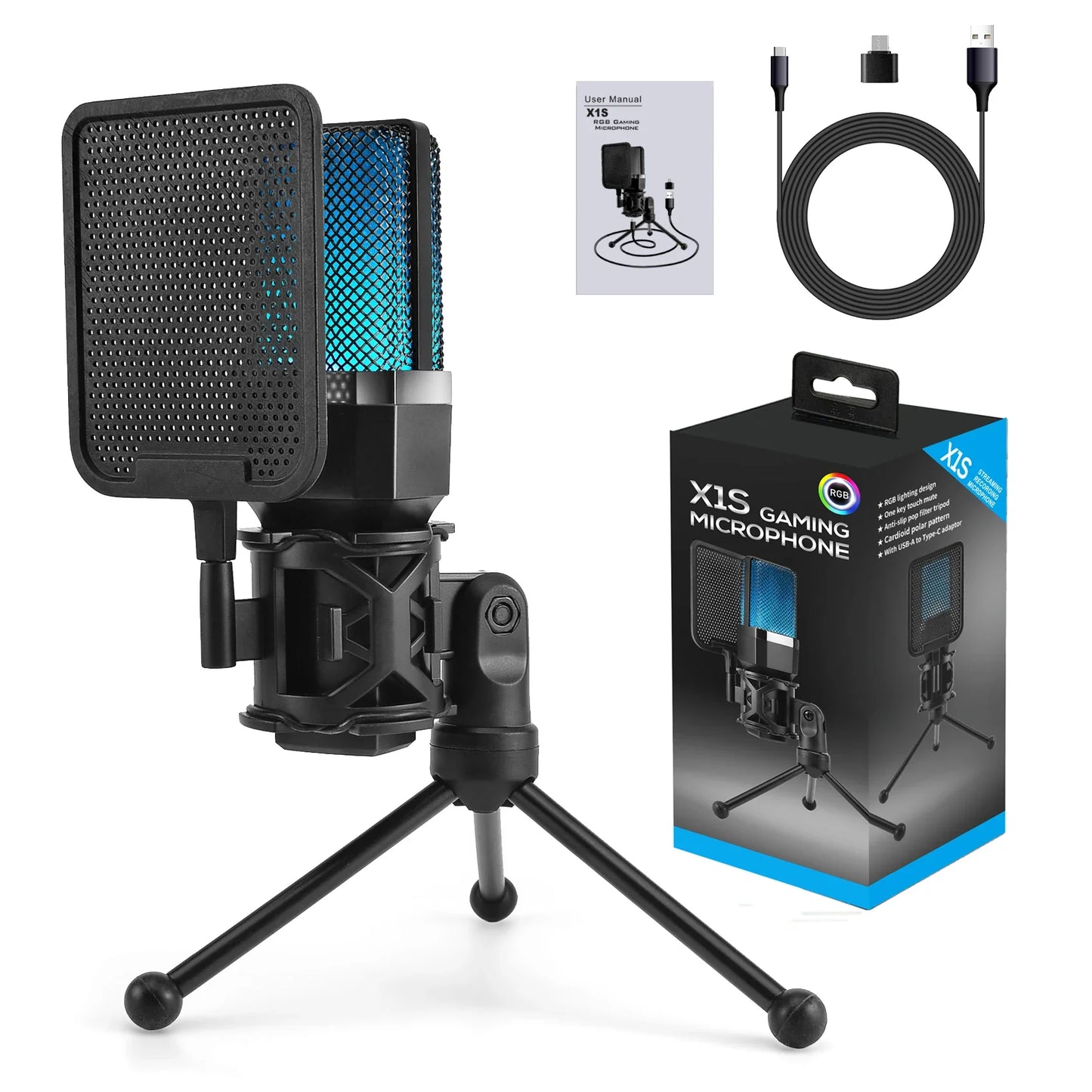 AyeBeau USB Condenser Microphone Kit – Streaming & Gaming