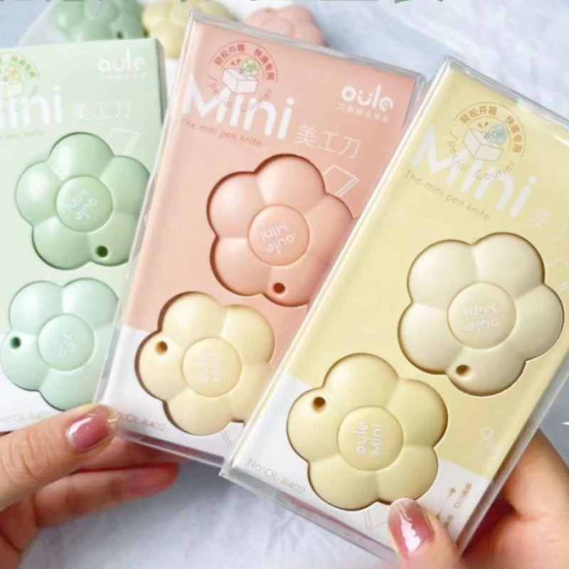 New High Appearance Level Flower Utility Knife Set Express Boxes Opener Mini Portable Art Knife Hand Account Paper Cutting Tools Peaceful Pleasures Health and Wellness