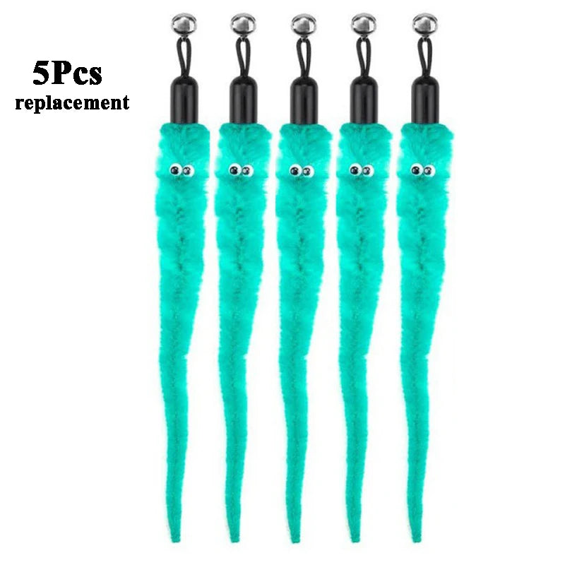 Plush Worm Cat Toy Replacement Heads | Cat Wand Accessories