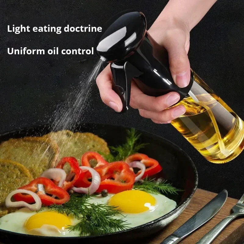 Kitchen Oil Spray Bottle – Transparent Leak-Proof Dispenser Oil Spray Bottle Peaceful Pleasures Health and Wellness