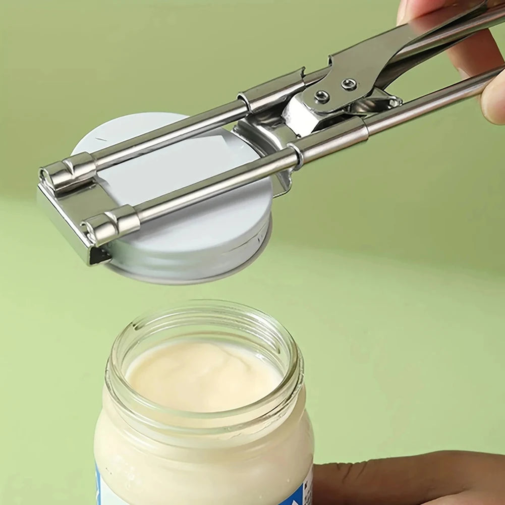 Stainless Steel Gripper Can Opener Multifunctional Adjustable Manual